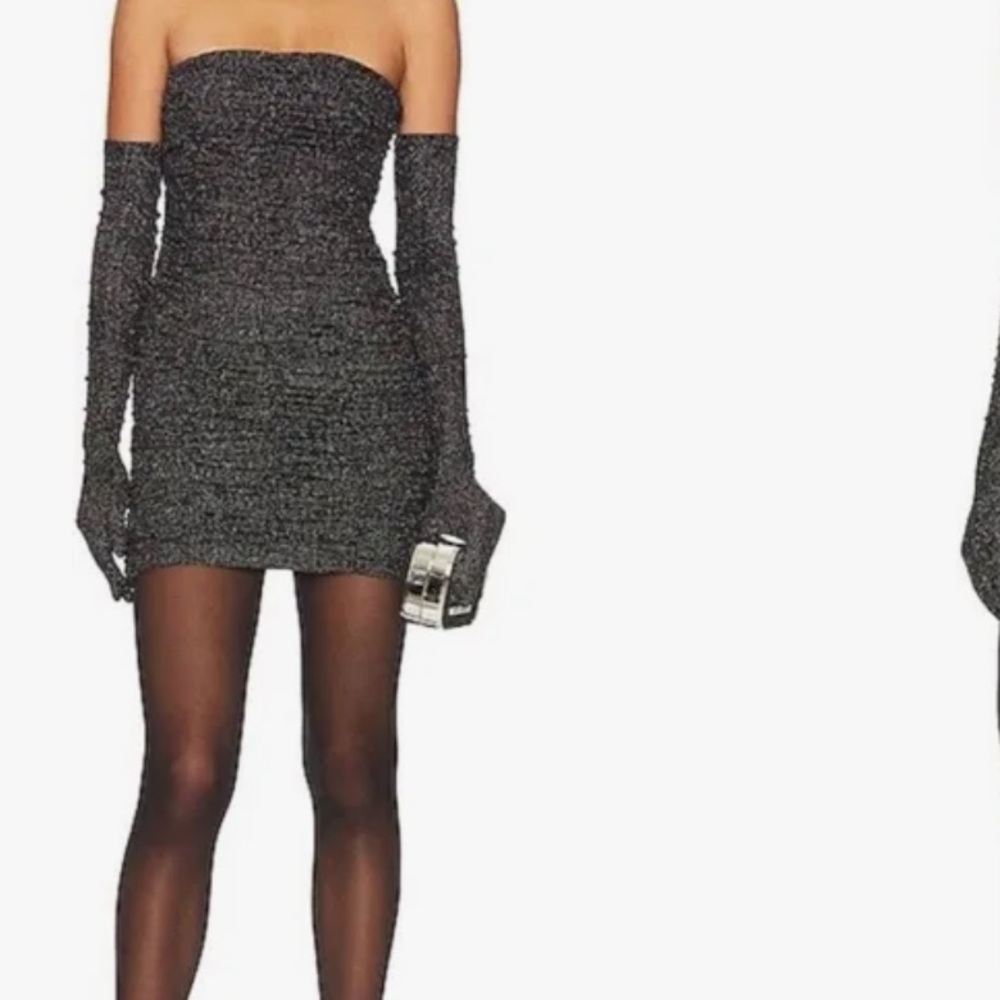 Faye Dress with Gloves in Black SAU LEE
